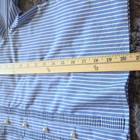 J crew Slight Cropped garçon shirt with pearl buttons in stripe Size 6 - Picture 12 of 15